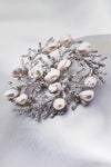 CORAL REEF SHAPE NATURAL FRESH PEARL & CLEAR CRYSTAL_3 colors