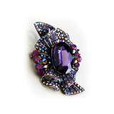 Victorian Crystal Pendant Brooch_6 colors