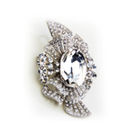 Victorian Crystal Pendant Brooch_6 colors