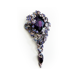 Victorian Crystal Vine Statement Brooch_6 colors