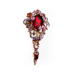 Victorian Crystal Vine Statement Brooch_6 colors