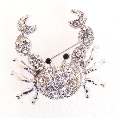 Large tongs leg crab Crystal Brooch