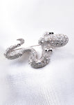 CUTE SNAKE SWAROVSKI CRYSTAL BROOCH