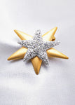 DOUBLE STAR SWAROVSKI CRYSTAL BROOCH_2 colors