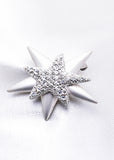 DOUBLE STAR SWAROVSKI CRYSTAL BROOCH_2 colors