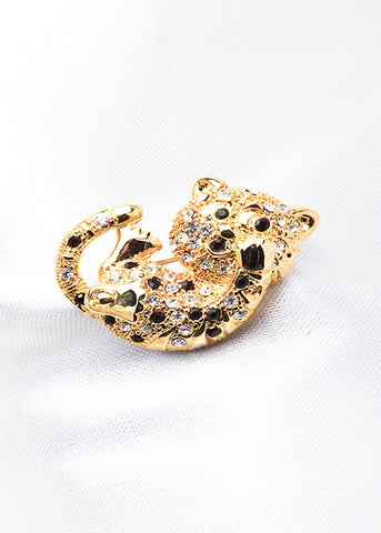 Cat Swarovski Crystal Brooch_2 colors