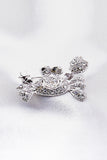 SMALL CRAB SWAROVSKI CRYSTAL BROOCH