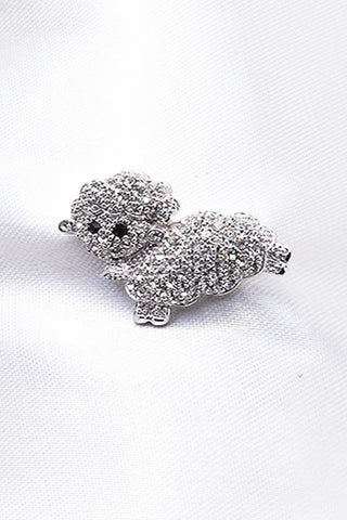 CUTE SHEEP SWAROVSKI CRYSTAL BROOCH