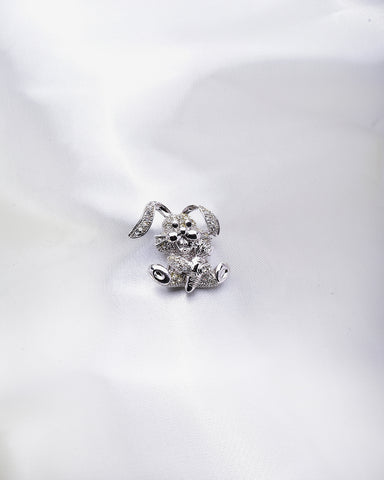 RABBIT SWAROVSKI BROOCH