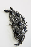 Crystal Feather Pendant Brooch_6 colors