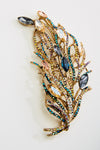 Crystal Feather Pendant Brooch_6 colors