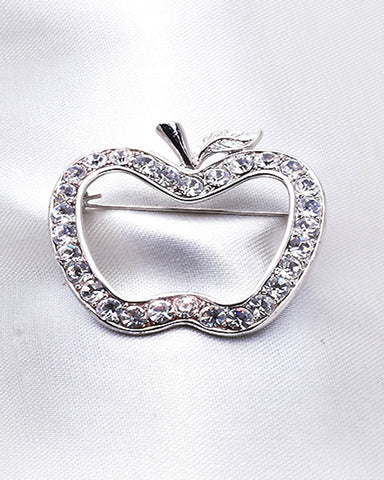 Apple Swarovski Crystal Brooch