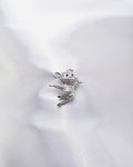 NYCTEREUTES SWAROVSKI CRYSTAL BROOCH