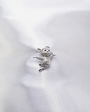 NYCTEREUTES SWAROVSKI CRYSTAL BROOCH
