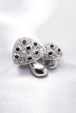 CUTE DOUBLE MUSHROOM SWAROVSKI BROOCH_2 colors