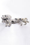 NICE DACHSHUND SHAPE SWAROVSKI CRYSTAL BROOCH