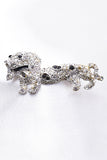 NICE DACHSHUND SHAPE SWAROVSKI CRYSTAL BROOCH