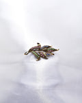 FLOWER LEAF CRYSTAL BROOCH_4 colors
