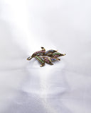 FLOWER LEAF CRYSTAL BROOCH_4 colors