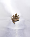 FLOWER LEAF CRYSTAL BROOCH_4 colors