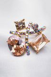 CLUSTER GEOMETRY FANCY BROOCH_2 colors