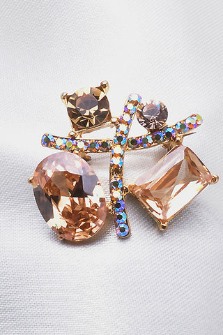 CLUSTER GEOMETRY FANCY BROOCH_2 colors