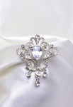 CLASSICAL CROWN CRYSTAL BROOCH