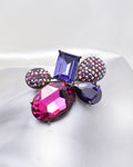 GEOMETRY SWAROVSKI CRYSTAL BROOCH_3 colors