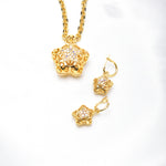 Crystal Star Pendant Necklace Set