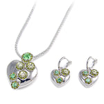 Classic Heart Crystal Necklace & Earring set