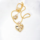 Classic Heart Crystal Necklace & Earring set