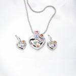 Classic Heart Crystal Necklace & Earring set