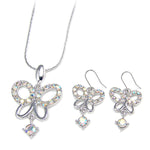 Charming Crystal Butterfly Necklace set