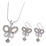 Charming Crystal Butterfly Necklace set