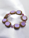 Round Square Natural Stone Stretch Bracelet_8 colors