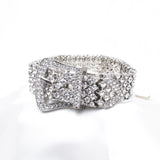 Fancy Crystal Belt shape Evening Stretch Bracelet_4 colors