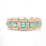 Elegant fancy Square crystal Stretch Bracelet_4 colors