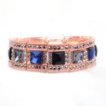Elegant fancy Square crystal Stretch Bracelet_4 colors