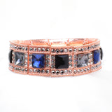 Elegant fancy Square crystal Stretch Bracelet_4 colors
