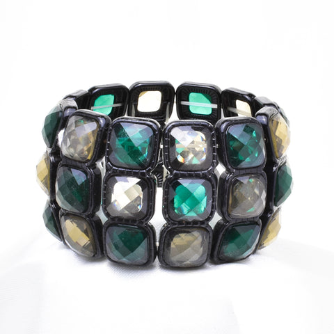 Classical Square Crystal Stretch Bracelet_2 colors