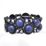 Classical Antique round Natural Crystal Stretch Bracelet_3 colors