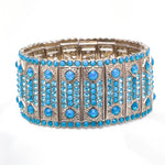 Elegant Rectangle Crystal stretch Bracelet_3 colors