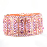 Elegant Rectangle Crystal stretch Bracelet_3 colors