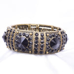 Antique Classical Crystal Stretch Bracelet_9 colors