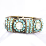 Antique Classical Crystal Stretch Bracelet_9 colors