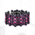 Elegant Round Bar Crystal Stretch Bracelet_5 colors