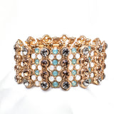 Elegant Round Bar Crystal Stretch Bracelet_5 colors