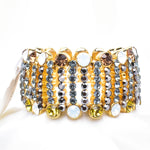 Fancy Double Slender bar Crystal Stretch Bracelet_8 colors