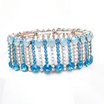 Fancy Double Slender bar Crystal Stretch Bracelet_8 colors