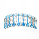 Fancy Double Slender bar Crystal Stretch Bracelet_8 colors